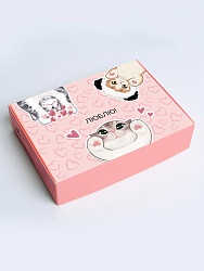 Коробка складная «Котики» 21 см*15 см*5 см