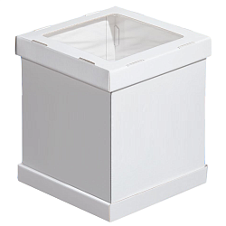 Коробка для торта 26 см*26 см*30 см с окном